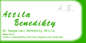 attila benedikty business card